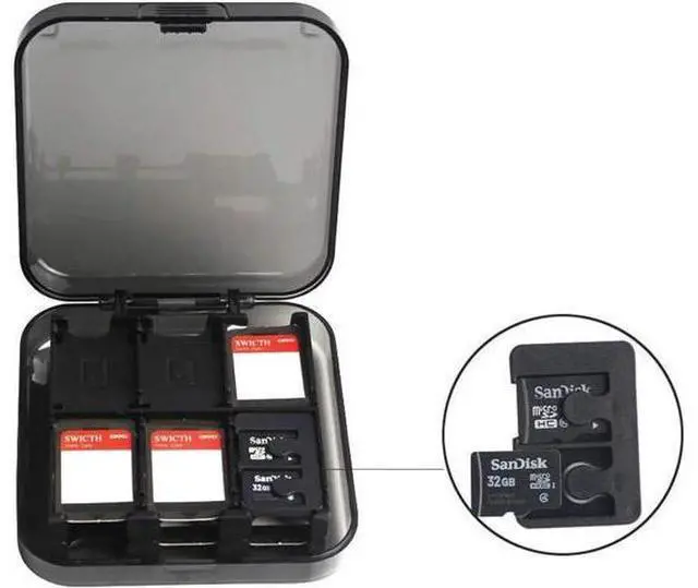Alt view image 2 of 3 - Game Storage Card Case for Nintendo Switch Games 24 in 1 - Black