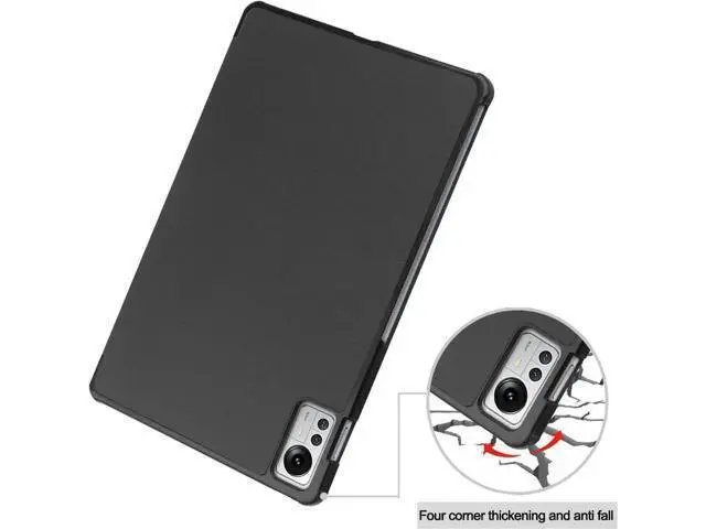Alt view image 5 of 7 - Case for Xiaomi Pad 5 Pro 12.4 inch 2022, Tri fold Slim Lightweight Hard Shell Smart Protective Cover with Multi-Angle Stand, Universal Stylus Pen