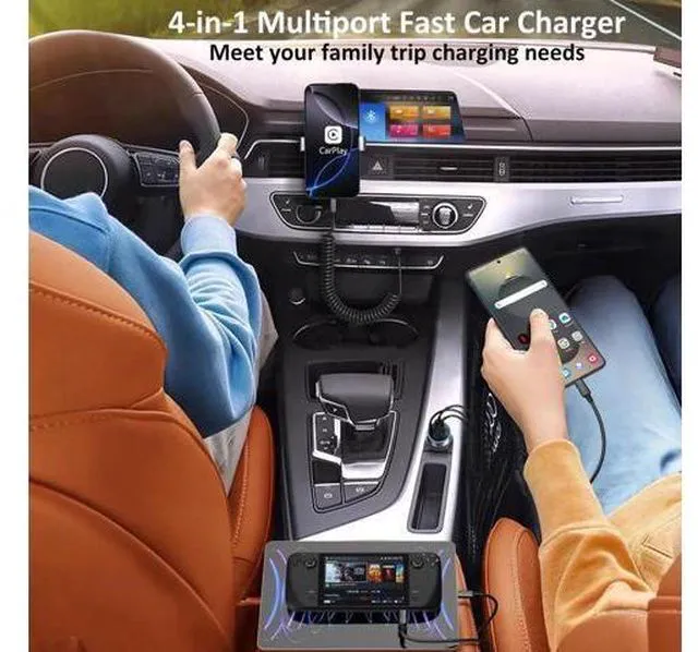 Alt view image 5 of 14 - USB C Car Charger with Voltage Display, 3 Pack 65W Super Fast Charging Car Phone Charger Dual USB-A & USBC Cargador Carro Cigarette Lighter Adapter Volt Meter for iPhone,Samsung,Tablet,Android