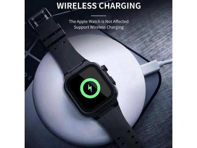 Alt view image 7 of 7 - Compatible with Apple Watch Series 8 / Series 7 41mm Waterproof Case, Full Body Protective Cover with Screen Protector and Band For iWatch S8 S7 41mm