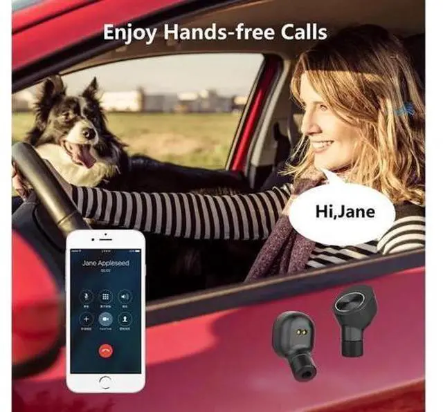 Alt view image 2 of 14 - TWS Best True Wireless Bluetooth Earbuds Sweatproof Stereo Sport Headsets Hight Quality Headphone Premium Sound with Charging Case For Apple Iphone Samsung LG and Other Phone
