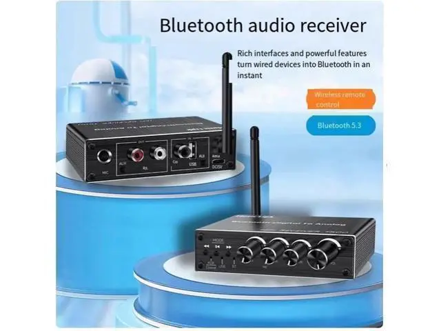 Alt view image 3 of 6 - 5.3 Bluetooth receiver Wireless Audio adapter to old-fashioned speaker amplifier dedicated 6.5 Microphone Karaoke tape Coaxial cable