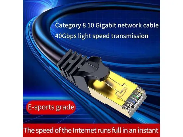 Alt view image 5 of 7 - 50ft / 15M CAT8 Ethernet Cable, 40Gbps 2000Mhz High Speed Gigabit SFTP Lan Network Internet Cables with RJ45 Gold Plated Connector 26AWG Cat 8 Network Wire, RJ45 Cable for Router/Modem/Xbox