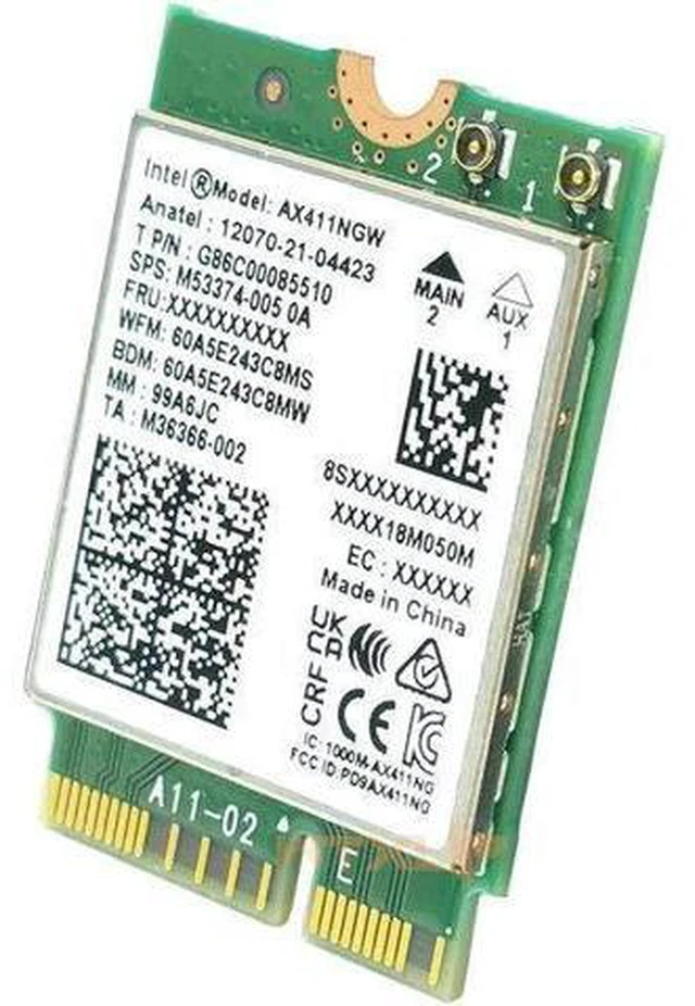 Alt view image 5 of 7 - Wi-Fi 6E AX411 for Intel AX411NGW WIFI network card CNvio2 802.11ax 2.4/5/6GHz Bluetooth 5.3 BT5.3 for Win 10 11