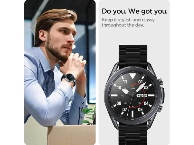 Alt view image 3 of 6 - For Samsung Galaxy Watch 3 45mm Band Strap (2020) / Galaxy Watch 46mm Band (2018) / OnePlus Watch Band / Gear S3 Frontier Band / S3 Classic Band Strap