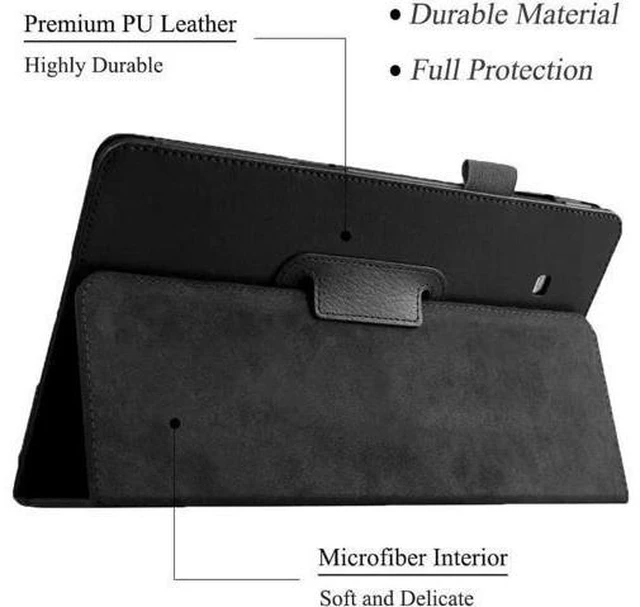 Alt view image 2 of 7 - Galaxy Tab E 9.6 Case with Universal Stylus Pen - Slim Leather Folio Stand Case Cover for Samsung Galaxy Tab E 9.6 Inch Tablet Model SM-T560 SM-T561 SM-T565 SM-T567V