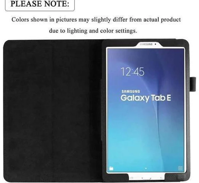 Alt view image 4 of 7 - Galaxy Tab E 9.6 Case with Universal Stylus Pen - Slim Leather Folio Stand Case Cover for Samsung Galaxy Tab E 9.6 Inch Tablet Model SM-T560 SM-T561 SM-T565 SM-T567V