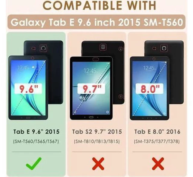 Alt view image 6 of 7 - Galaxy Tab E 9.6 Case with Universal Stylus Pen - Slim Leather Folio Stand Case Cover for Samsung Galaxy Tab E 9.6 Inch Tablet Model SM-T560 SM-T561 SM-T565 SM-T567V