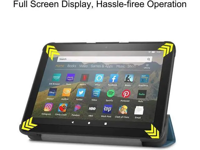 Alt view image 3 of 5 - Case for All-new Fire HD 8 Plus 2020 / Fire HD 8 2020 PU Leather Ultra Slim Case Tri-Fold Cover Protective Tablet Cover for Amazon Fire HD 8 Plus / Fire HD 8 2020 Release
