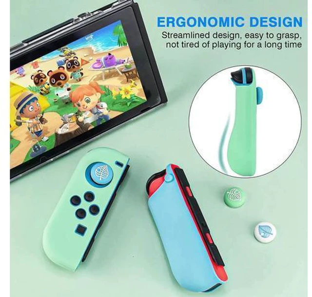 Alt view image 2 of 7 - Carrying Case Accessories Kit Compatible with Nintendo Switch, Storage Case with Hard Clear Cover, Screen Protectors, Silicone Case for Joy-Con, Adjustable Stand and Thumb Grip Caps 11 in 1