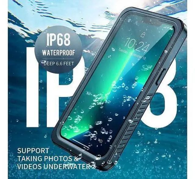 Alt view image 4 of 7 - Waterproof Case for iPhone 13 6.1 inch 5G 2021 with Built-in Screen Protector Heavy Duty Full Body Protection IP68 Underwater Shockproof Phone Cover