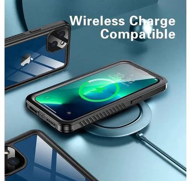 Alt view image 6 of 7 - Waterproof Case for iPhone 13 6.1 inch 5G 2021 with Built-in Screen Protector Heavy Duty Full Body Protection IP68 Underwater Shockproof Phone Cover