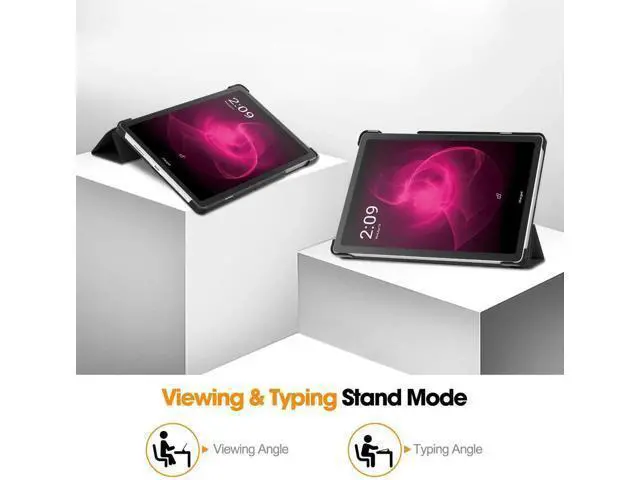 Alt view image 7 of 7 - for T-Mobile Revvl Tab 5G Tablet Case 10.36 Inch, Auto Wake/Sleep and Slim Leather Full Protector Trifold Stand Cover Case for Revvl Tab 5G Tablet 2023