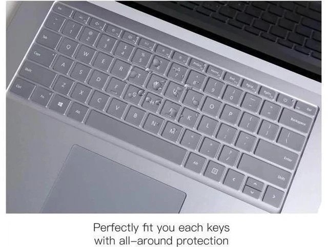 Alt view image 7 of 14 - Slim Case for 13.5 inch Microsoft Surface Laptop 5 / 4 / 3 / 2 with Alcantara Palm Rest, Matte Protective Case Hard Shell Laptop Cover with Transparent Keyboard Cover Skin
