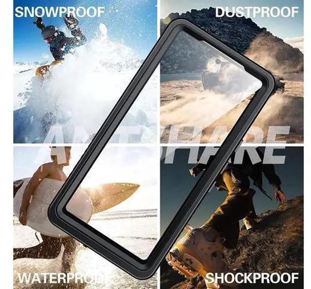 Alt view image 6 of 7 - for Google Pixel 7A Case, Pixel 7A 5G Case IP68 Waterproof with Built-in Screen Protector, Full Body Sealed Heavy Duty Shockproof Dustproof Snowproof Clear Case for Pixel 7A 6.1" - Black