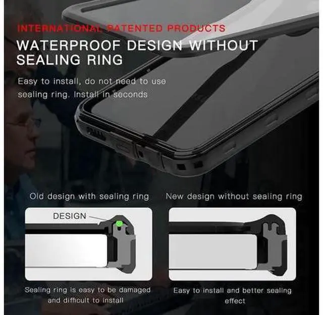 Alt view image 4 of 7 - Samsung Galaxy A32 5G Waterproof Case with Built-in Screen Protector Dustproof Shockproof Drop Proof Case, Rugged Full Body Underwater Protective Cover for Samsung Galaxy A32 5G