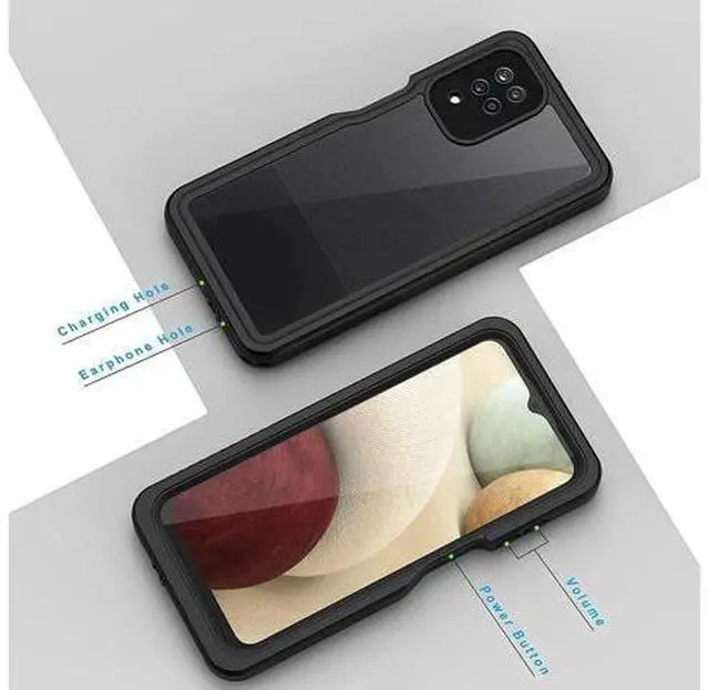 Alt view image 3 of 7 - Samsung Galaxy A12 5G Waterproof Case with Built-in Screen Protector Shockproof Heavy Duty Phone Case, Rugged Full Body Underwater Protective Cover for Samsung Galaxy A12 5G 6.4 inch