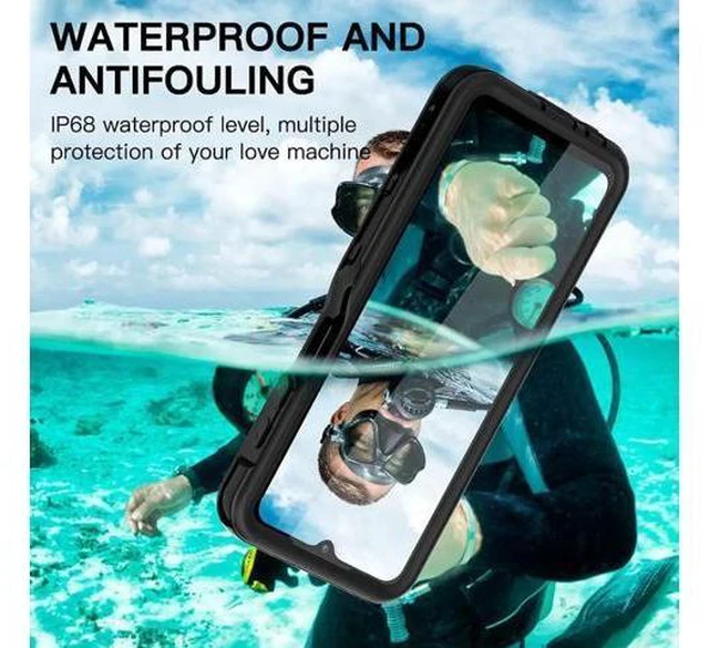 Alt view image 4 of 7 - Samsung Galaxy A12 5G Waterproof Case with Built-in Screen Protector Shockproof Heavy Duty Phone Case, Rugged Full Body Underwater Protective Cover for Samsung Galaxy A12 5G 6.4 inch