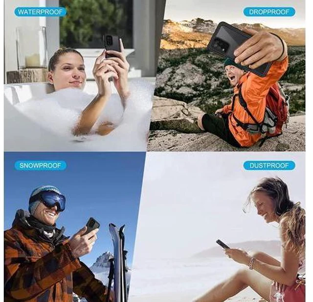 Alt view image 7 of 7 - Samsung Galaxy A12 5G Waterproof Case with Built-in Screen Protector Shockproof Heavy Duty Phone Case, Rugged Full Body Underwater Protective Cover for Samsung Galaxy A12 5G 6.4 inch