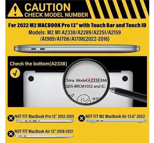 Alt view image 5 of 6 - Compatible with 2022 M2 MacBook Pro 13 Inch Case 2021 2020 M1 A2338 A2289 A2251 A2159 A1989 A1706 A1708, Hard Shell Case & Keyboard Cover for Mac Pro 13 Touch Bar Crystal Green