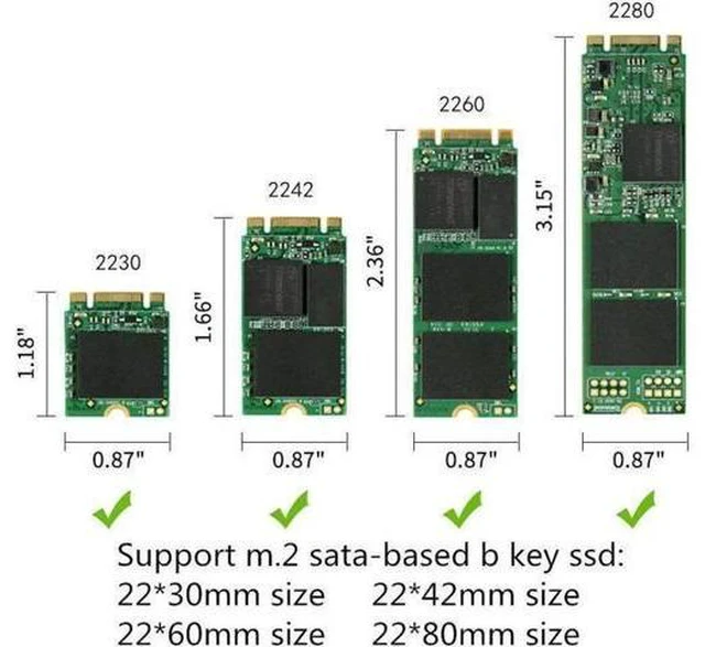 Alt view image 2 of 6 - B Key M.2 SSD Adapter USB 3.0 (No Cable Needed), USB to 2280 M2 SSD Drive Adapter, NGFF Converter SSD Reader Card