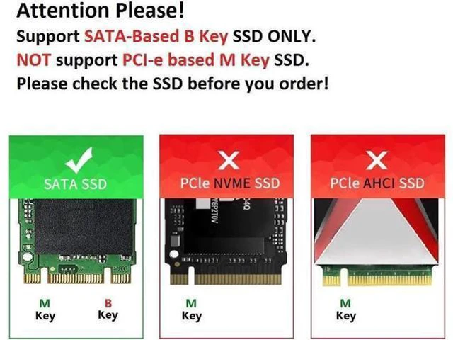 Alt view image 3 of 6 - B Key M.2 SSD Adapter USB 3.0 (No Cable Needed), USB to 2280 M2 SSD Drive Adapter, NGFF Converter SSD Reader Card