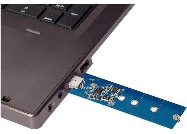 Alt view image 6 of 6 - B Key M.2 SSD Adapter USB 3.0 (No Cable Needed), USB to 2280 M2 SSD Drive Adapter, NGFF Converter SSD Reader Card