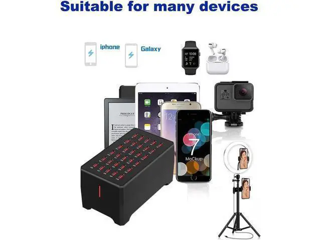 Alt view image 4 of 7 - USB Charger Station, 30-Port USB 150W/30A Multiple USB Charging Station, Multi Ports USB Charger Station for Smartphones, Tablets, and Other USB Devices