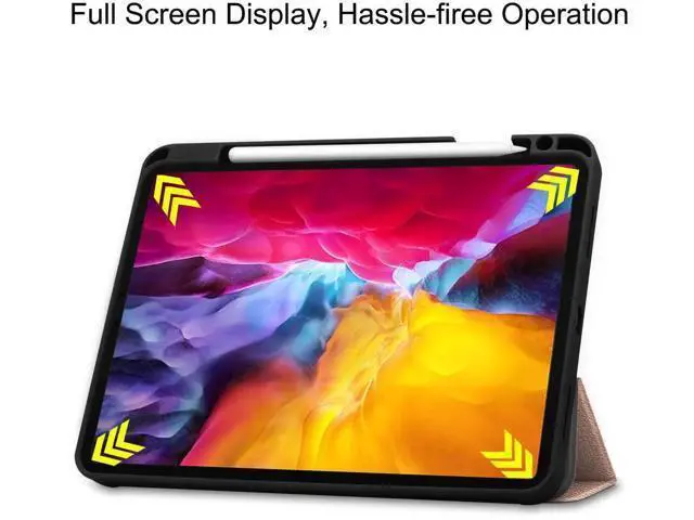 Alt view image 4 of 7 - iPad Pro 11 inch Case 2021 with Pencil Holder, Slim Lightweight Trifold Stand Cover with Soft TPU Back Cover - Auto Sleep / Wake+Pencil Charging - Smart Case for iPad Pro 11 inch 2021 2020 2018