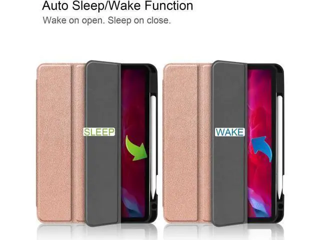 Alt view image 7 of 7 - iPad Pro 11 inch Case 2021 with Pencil Holder, Slim Lightweight Trifold Stand Cover with Soft TPU Back Cover - Auto Sleep / Wake+Pencil Charging - Smart Case for iPad Pro 11 inch 2021 2020 2018