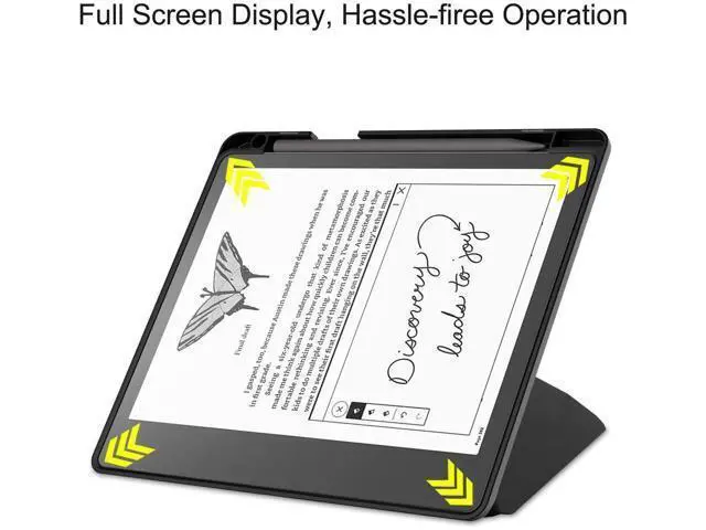 Alt view image 6 of 7 - Slim Case for Kindle Scribe 10.2 inch 2022 Released - Premium Leather Case Protective Smart Folio Shell Cover with Pen Holder, Auto Wake/Sleep, Multi-Viewing Angles, Stylus Pen