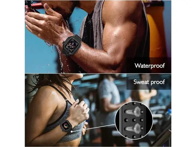 Alt view image 3 of 7 - Waterproof Case for Apple Watch Series 6/5/4 SE 40mm, IP68 Certified Waterproof Shockproof Impact Resistant Apple iWatch Full Body Protective Case with Built-in Screen Protector