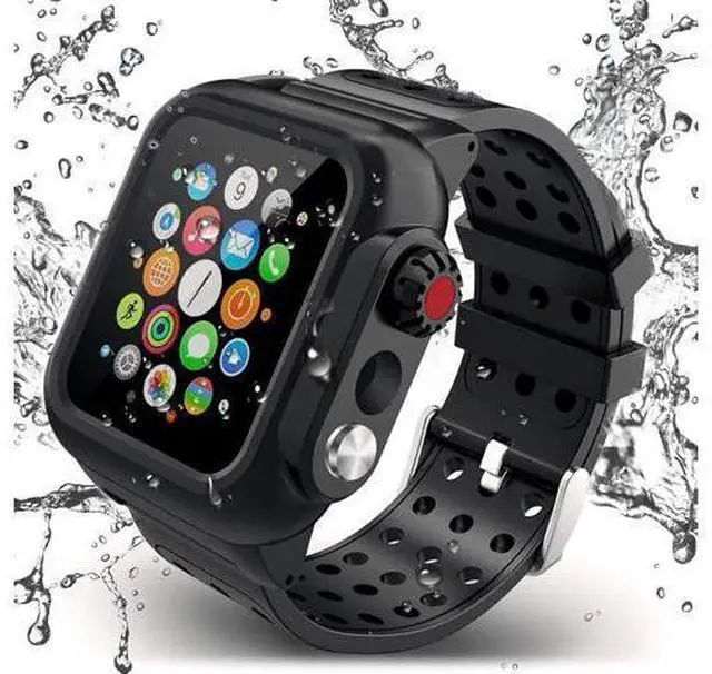 Main image of Waterproof Case for Apple Watch Series 6/5/4 SE 40mm, IP68 Certified Waterproof Shockproof Impact Resistant Apple iWatch Full Body Protective Case with Built-in Screen Protector