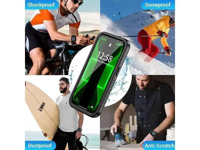 Alt view image 4 of 7 - For iPhone 14 Pro Max Case, IP68 Waterproof Dustproof Shockproof Case with Screen Protector, Full Body Protective Front and Back Cover for iPhone 14 Pro Max 6.7 inch