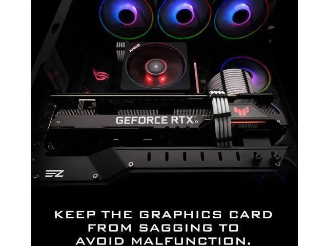 Alt view image 2 of 7 - Aomoproing GPU Holder Brace Graphics Card Support, Video Card Sag Holder/Holster Bracket Support RX6700, RTX3090 - 309EZ-Black