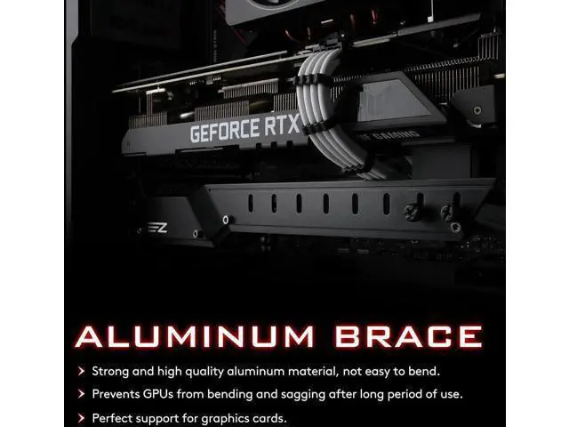 Alt view image 6 of 7 - Aomoproing GPU Holder Brace Graphics Card Support, Video Card Sag Holder/Holster Bracket Support RX6700, RTX3090 - 309EZ-Black