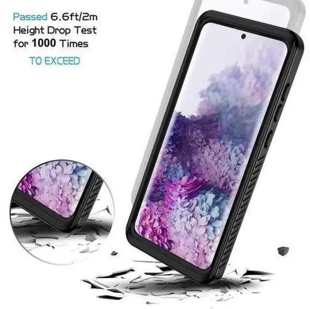 Alt view image 4 of 7 - For Samsung Galaxy S20+ Plus Case Waterproof, Shockproof Bumper Case with Built-in Screen Protector, Dustproof Anti-Scratch Anti-Stain Phone Cover for Samsung Galaxy S20 Plus 5G 6.7 inch