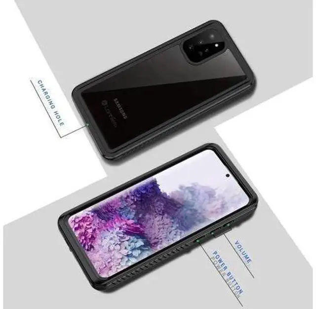 Alt view image 5 of 7 - For Samsung Galaxy S20+ Plus Case Waterproof, Shockproof Bumper Case with Built-in Screen Protector, Dustproof Anti-Scratch Anti-Stain Phone Cover for Samsung Galaxy S20 Plus 5G 6.7 inch