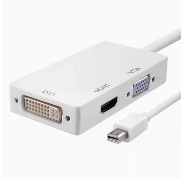 Main image of MiniDP to HDMI VGA DVI 3-in-1 adapter projector converter supports 4K