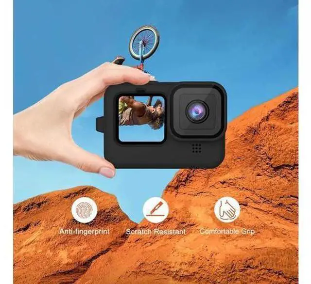 Alt view image 3 of 7 - Accessories Kit for GoPro Hero 12 / Hero 10 / Hero 11 / Hero 9, Shockproof Small Carry Bag + Waterproof Housing Case + Tempered Glass Screen Protector + Silicone Cover + Snorkel Filter Bundle