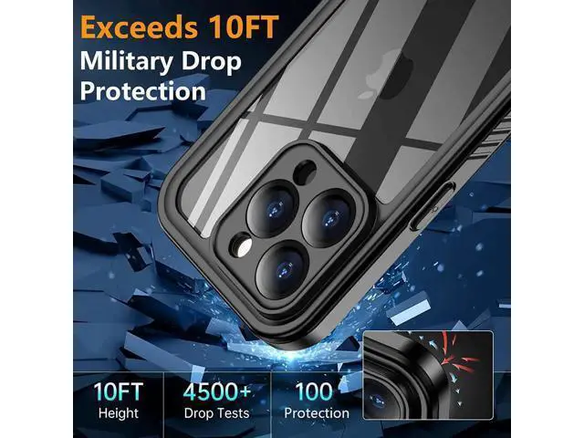 Alt view image 3 of 7 - for iPhone 14 Pro Case Waterproof, Shockproof Bumper Case with Built-in Screen Protector, Dustproof Anti-Scratch Anti-Stain Phone Case for iPhone 14 Pro 5G 6.1 inch