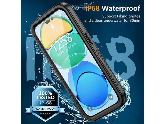 Alt view image 5 of 7 - for iPhone 14 Pro Case Waterproof, Shockproof Bumper Case with Built-in Screen Protector, Dustproof Anti-Scratch Anti-Stain Phone Case for iPhone 14 Pro 5G 6.1 inch
