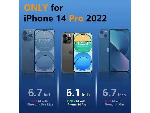 Alt view image 6 of 7 - for iPhone 14 Pro Case Waterproof, Shockproof Bumper Case with Built-in Screen Protector, Dustproof Anti-Scratch Anti-Stain Phone Case for iPhone 14 Pro 5G 6.1 inch