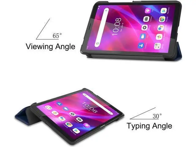Alt view image 3 of 7 - Case for Lenovo Tab M7 Gen 3 2021 / M7 Gen 2 2019, Slim Lightweight Stand Hard Shell Protective Cover for 7 inch Lenovo Tab M7 2nd Gen / 3rd Gen TB-7305F TB-7305L TB-7305X with Universal Stylus Pen