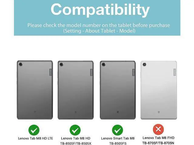 Alt view image 2 of 7 - Case for Lenovo Tab M8 HD / Tab M8 HD LTE / Smart Tab M8 Case, Heavy Duty Impact Resistant Drop Protective Shockproof Cover Multi Viewing Angles Stand Hanle Hand Strap Carrying Shoulder Strap