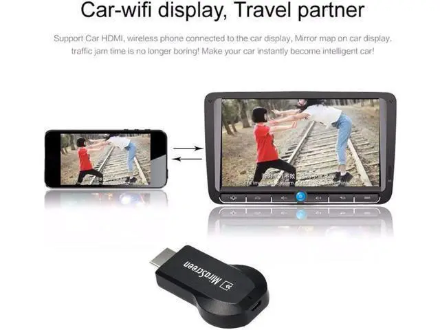 Alt view image 4 of 7 - MiraScreen Dongle 1080P HDMI WiFi Display Adapter Support DLNA Airplay Miracast Display Dongle Streaming Media Player with HDMI Plug for iPhone Android Phone Notebook Tablet PC to HDTV Monitor