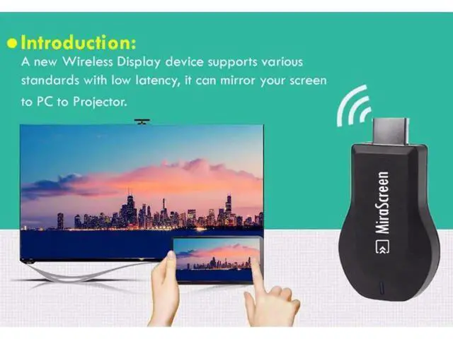 Alt view image 7 of 7 - MiraScreen Dongle 1080P HDMI WiFi Display Adapter Support DLNA Airplay Miracast Display Dongle Streaming Media Player with HDMI Plug for iPhone Android Phone Notebook Tablet PC to HDTV Monitor