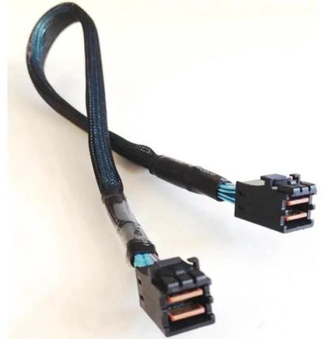 Alt view image 4 of 4 - Aomoproing 40cm Mini SAS HD SFF 8643 Cable Internal SFF-8643 SAS Cable Mini SAS SFF-8643 to 8643 Molex Cable Adapter for Computer Hard Disk