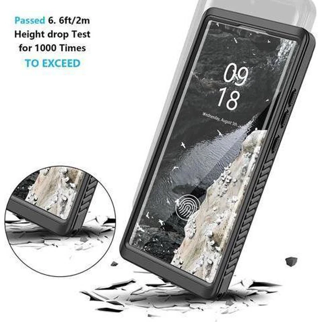 Alt view image 3 of 7 - For Samsung Galaxy S20 Ultra Case Waterproof, Built in Screen Protector 360° Full Body Heavy Duty Protective Shockproof Cover IP68 Underwater Case for Galaxy S20 Ultra 6.9 inch