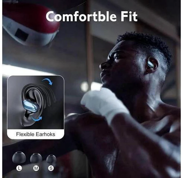 Main image of Ture Wireless Earbuds, in Ear Bluetooth Headphones with Built-in Mic, 75Hrs Playtime Sport Earphones with Digital Display & CVC 8.0, IPX7 Waterproof Over-Ear Headphones for Workout Running Outdoor